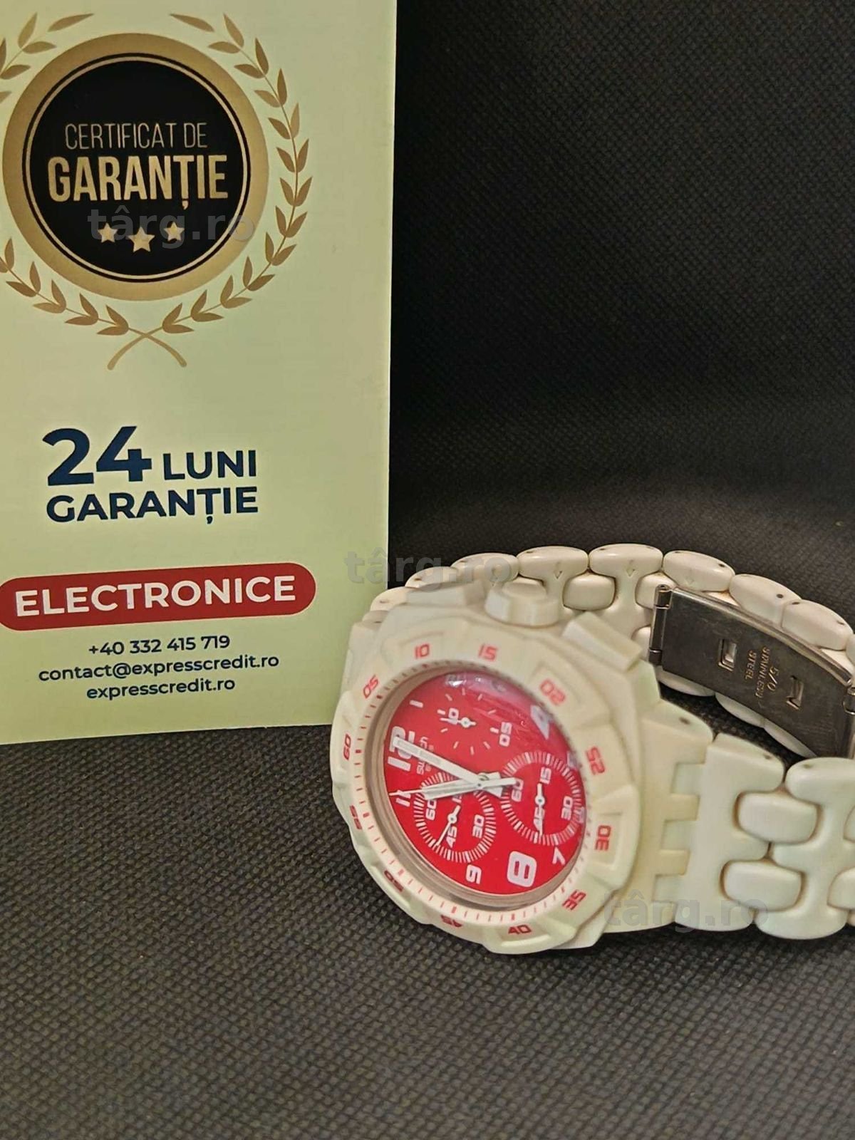 (AG41) Ceas de mana Swatch Red Purity B49071.3.27 - Garantie 2 ani!