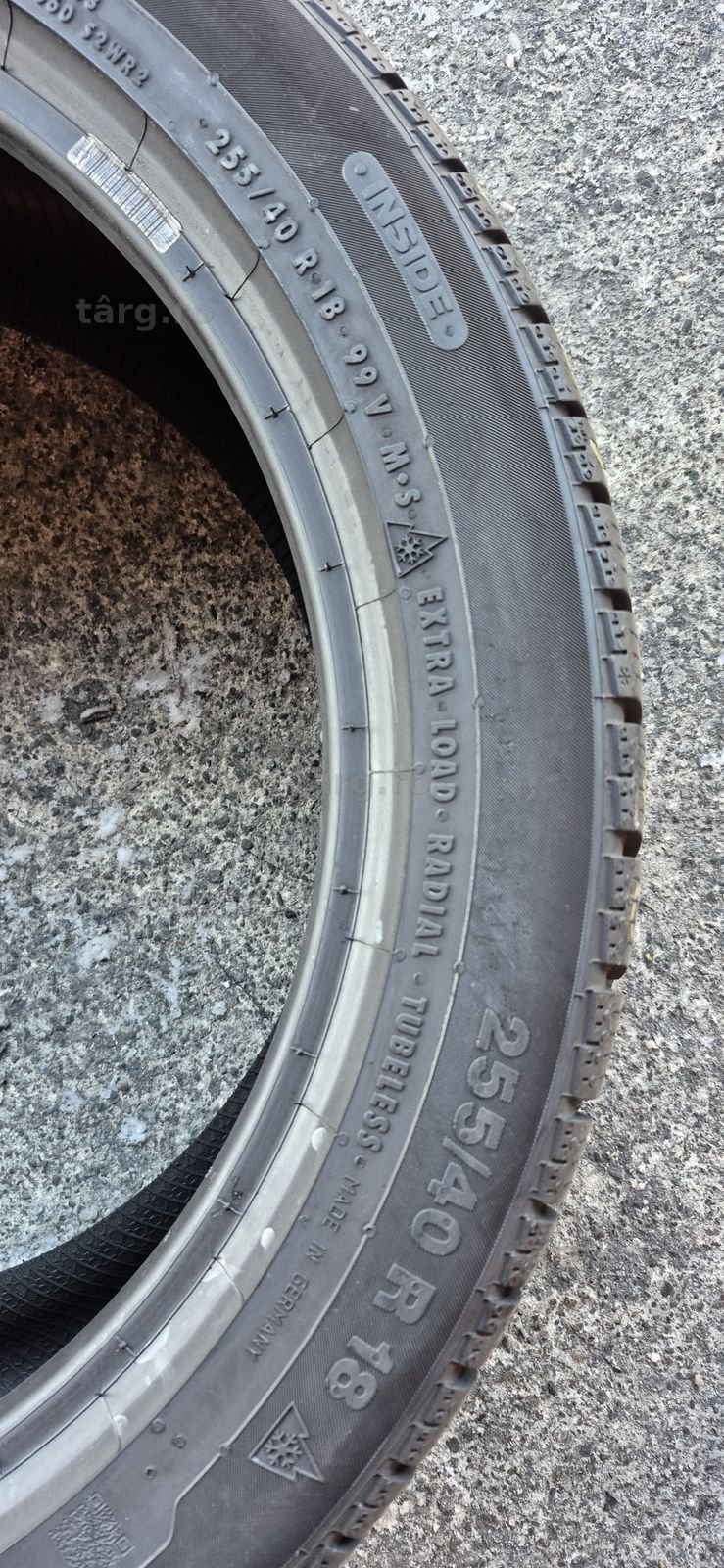 4 anvelope iarna Continental,fata 225/45/18,spate 25 5/40/18.Pret/buc. 7