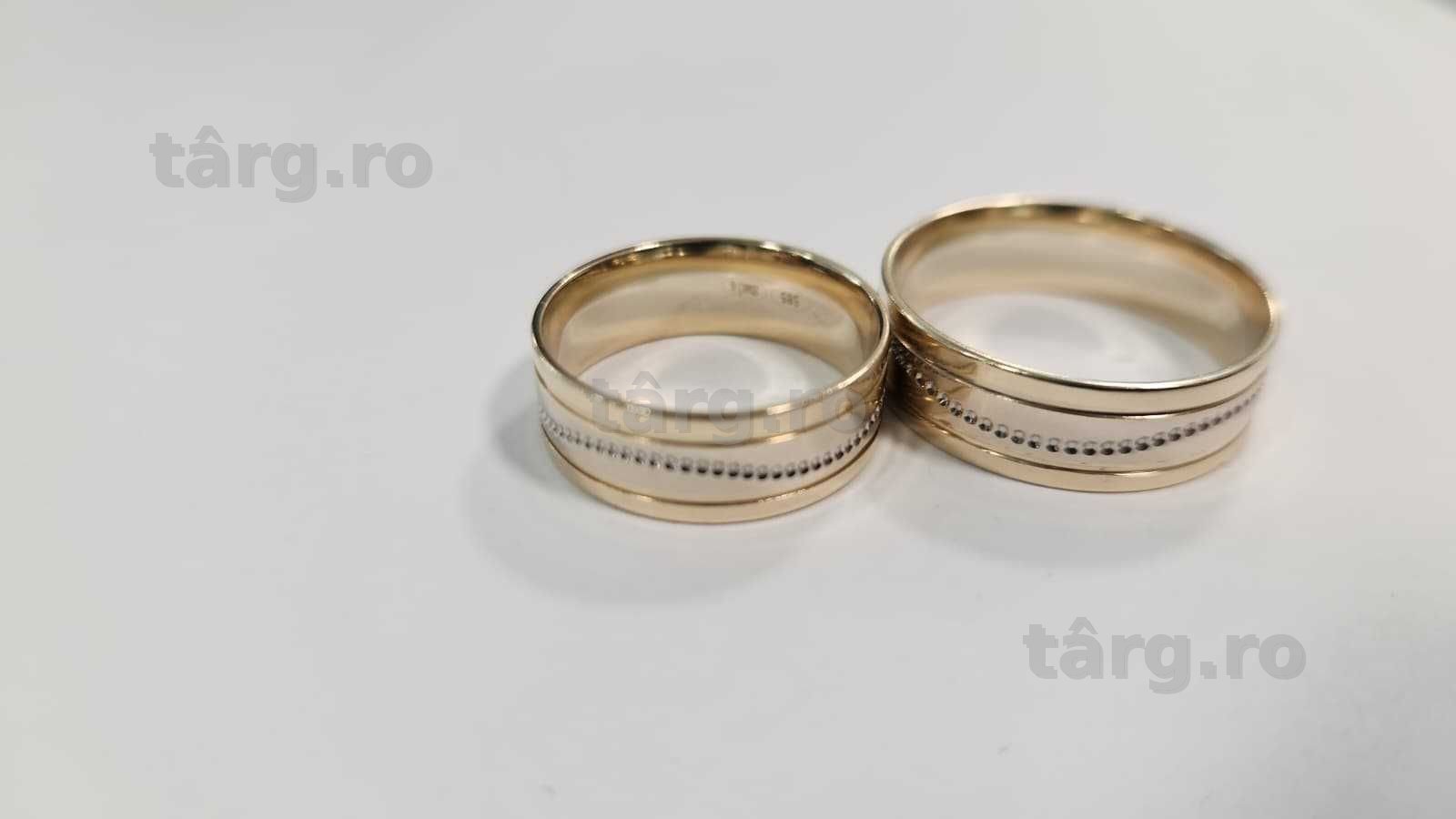 Set verighete aur, 14k, 2