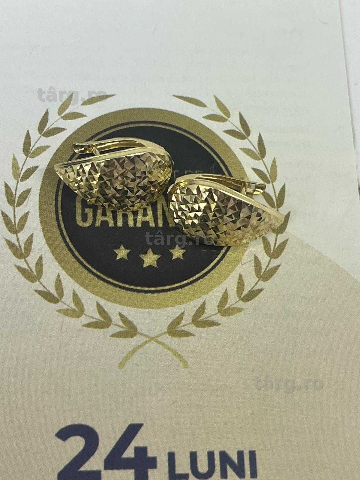 Cercei 14k 1.66g ( Galata B8525 ) Garantie 2 ani! 2