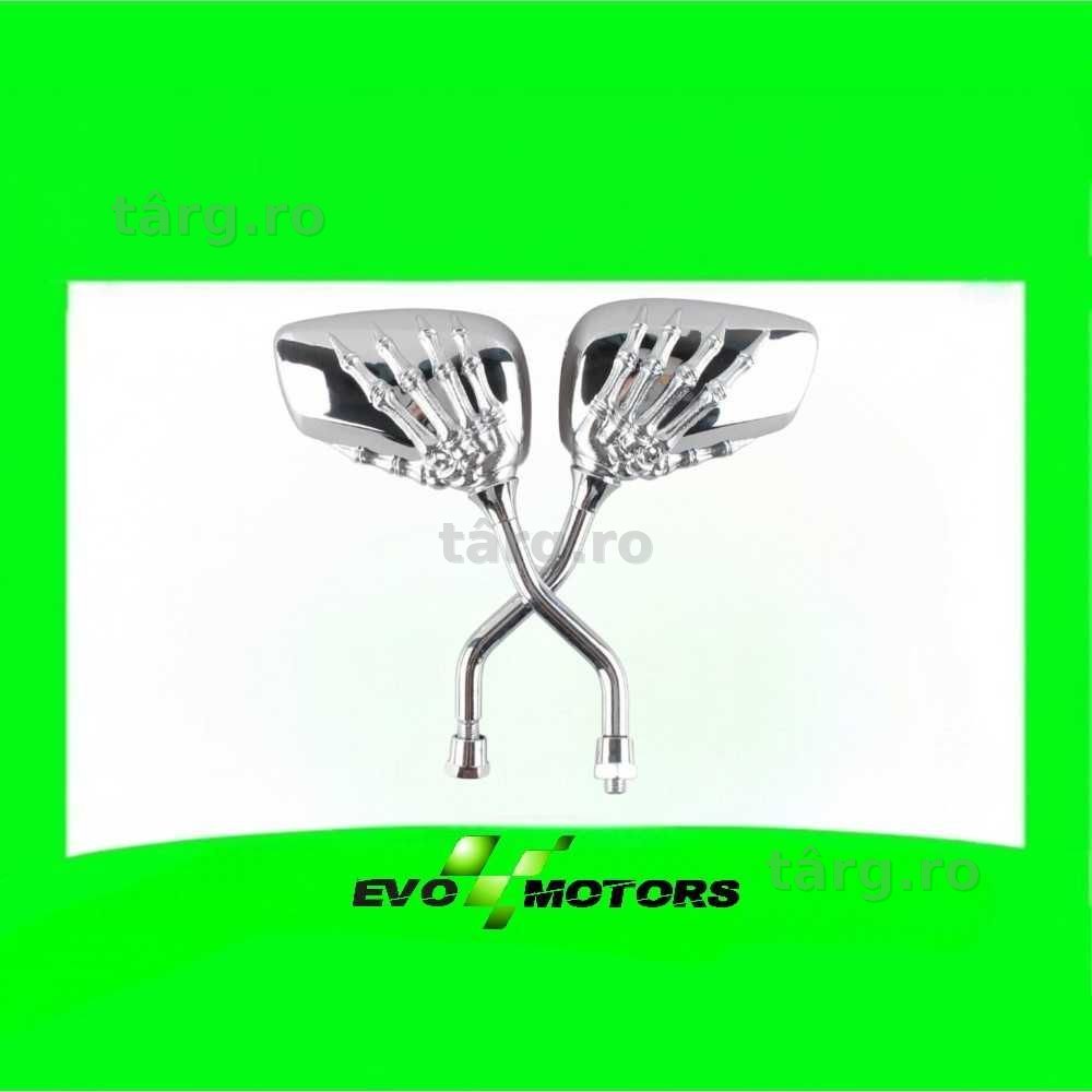 Set oglinzi moto Skull Skeleton 8mm universale A1825