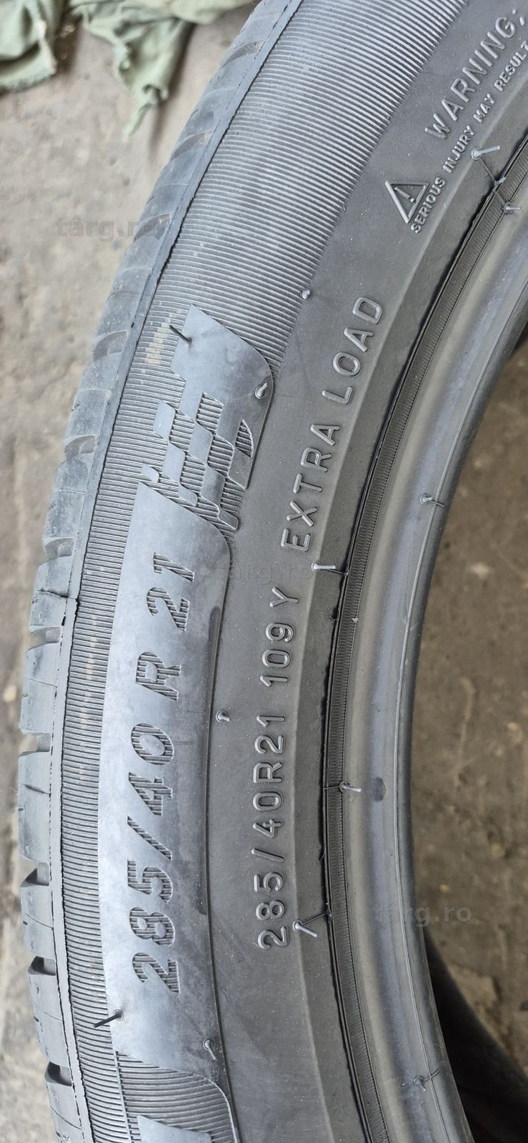 4 anvelope vara ca noi Michelin,fata 285/40/21,spate 315/35/21.Pret/bucata 6