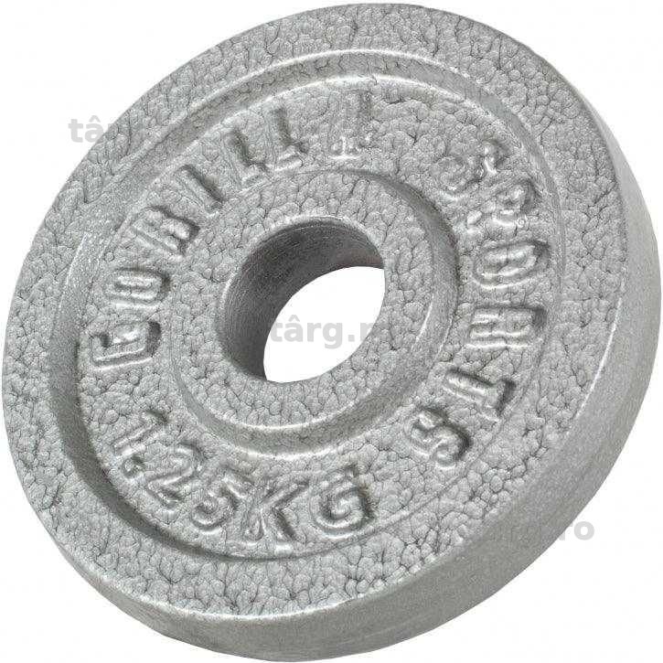 Disc din fontă 30/31 mm 1,25 KG Argintiu Gorilla Sports, gri si negru