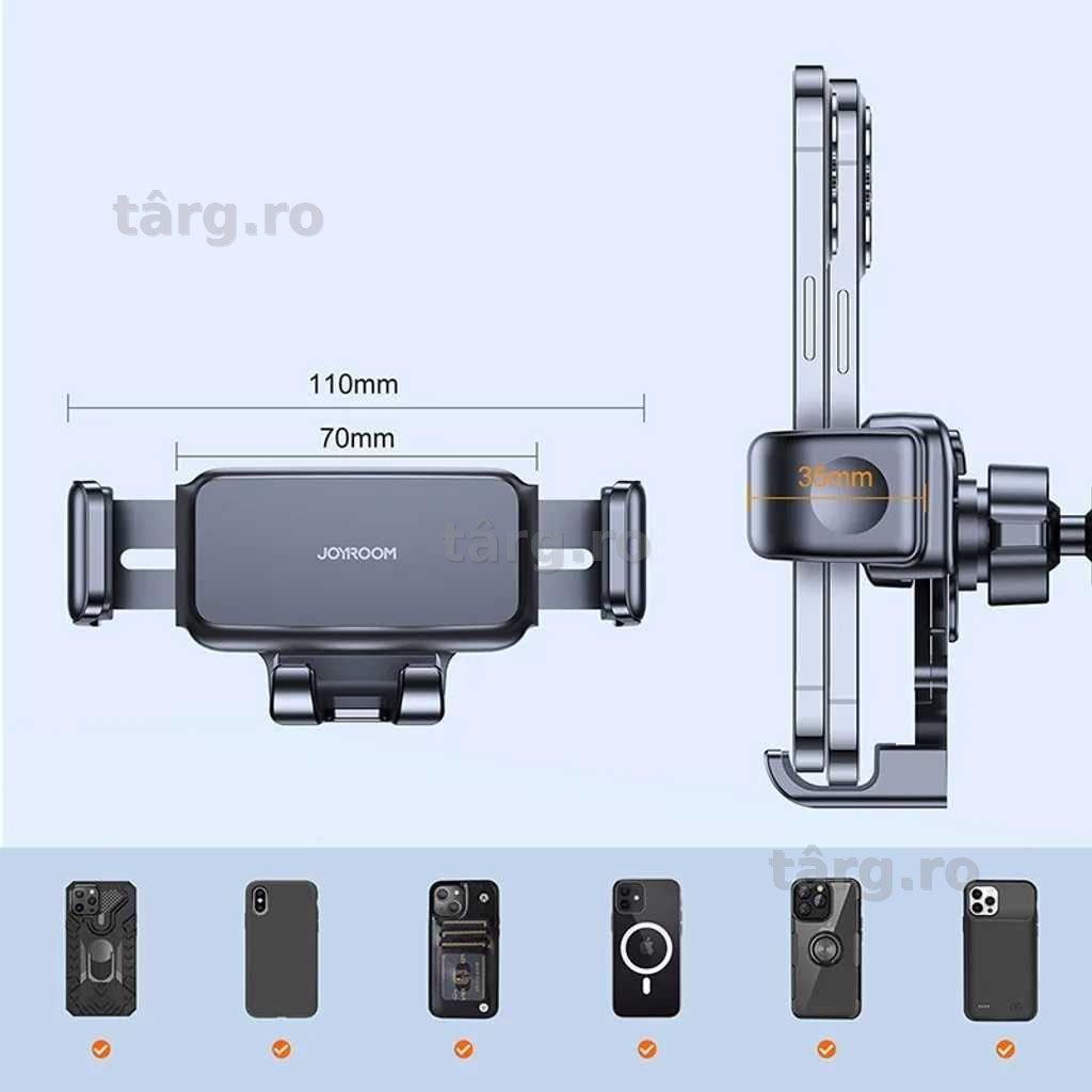 Suport telefon auto Joyroom, negru (JR-ZS283) 3