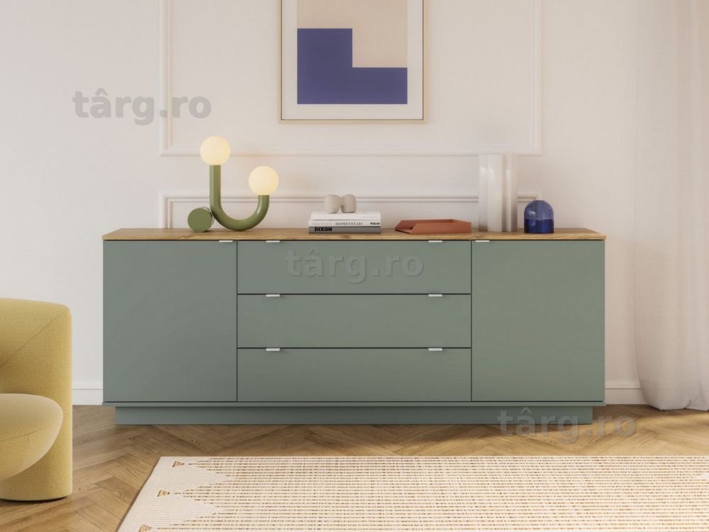 Comoda cu 3 sertare si doua usi 224cm