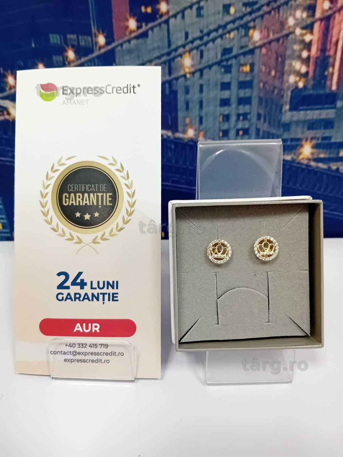 Cercei aur 14k 1.62g [34850.3/30 Pacurari 2] Garantie 2 ani!