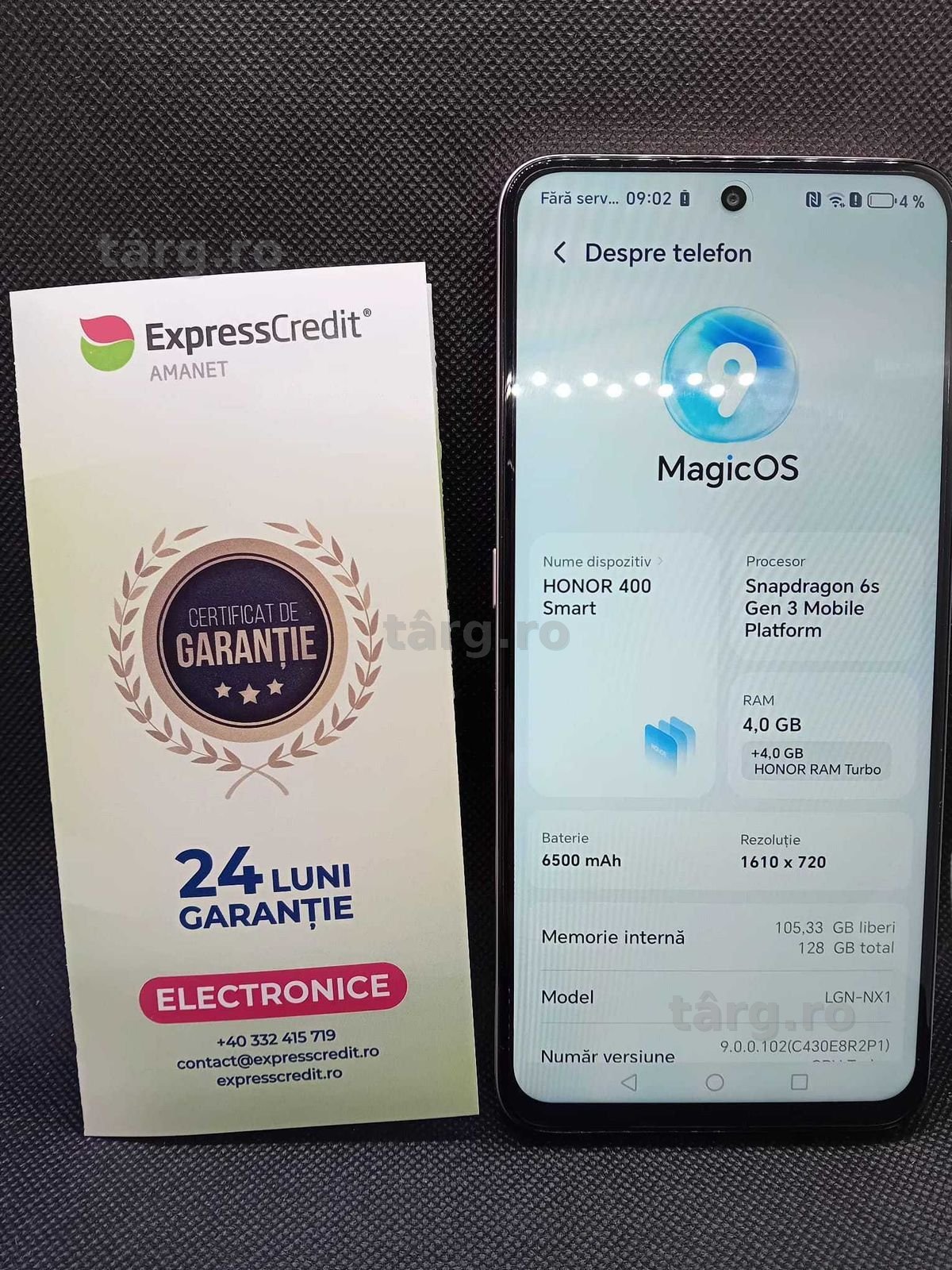 Honor 400 smart 5G 4GB/128GB(B.25477 AG31 Barboi) Garantie 2 ani!