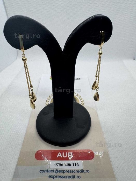 Cercei din aur 14k (68723.1/ 10 Pacurari 1) Garantie 2ani!