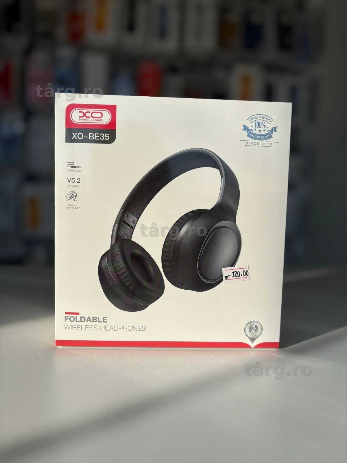 Casti Wireless, Capacitate 200mAh, BT 5.2, Over-Ear, Autonomie 15 ore