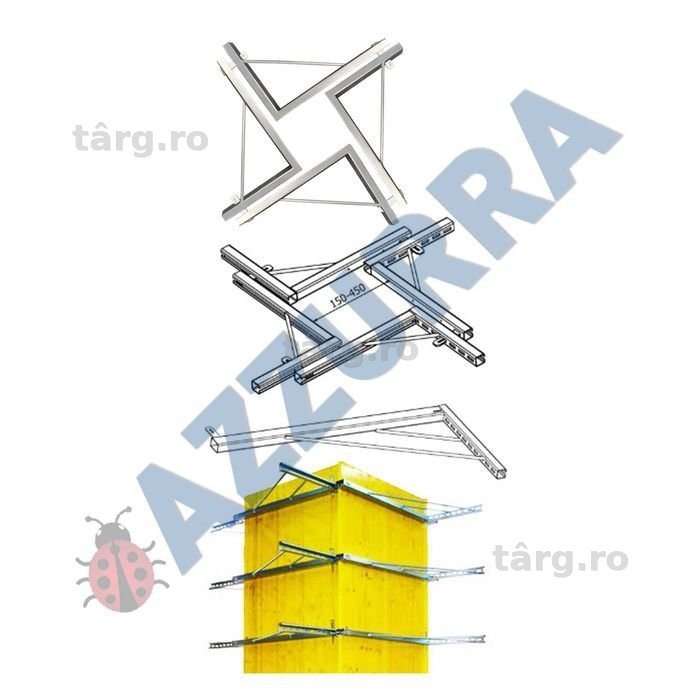 CRAVATE reglabile pentru stalpi 15-45 sau 50x 95 JUGURI elevatii