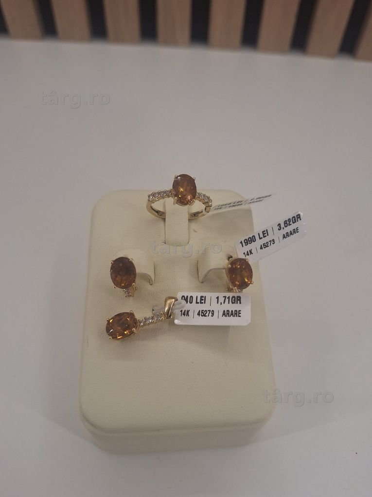 Set Inel/Cercei/Pandant Aur 14K 2,80Gr/3,62Gr/1,71Gr  #45286/73/79