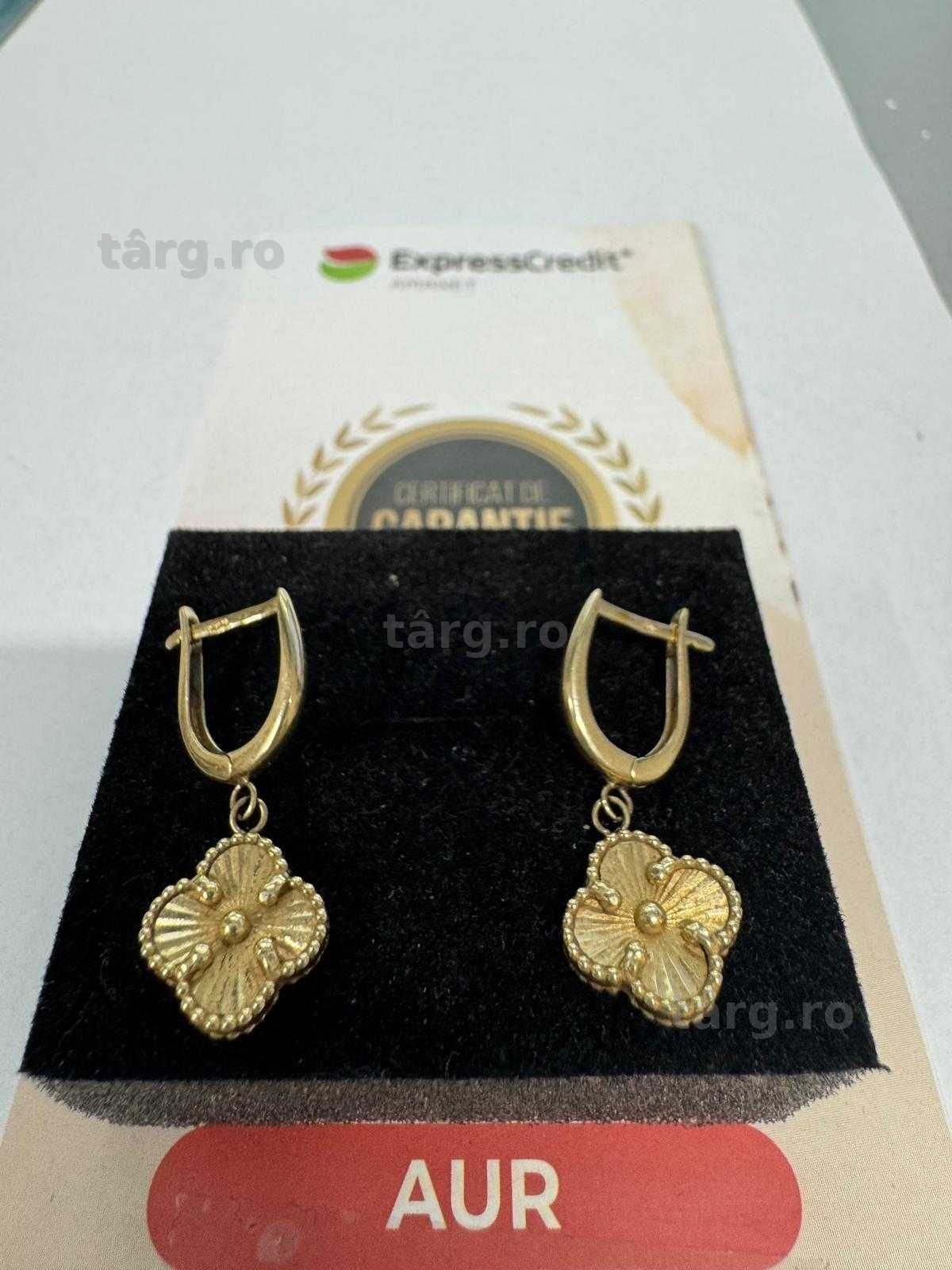 Cercei din aur 14k (70336.1/ 10 Pacurari 1) garantie 2 ani! 2