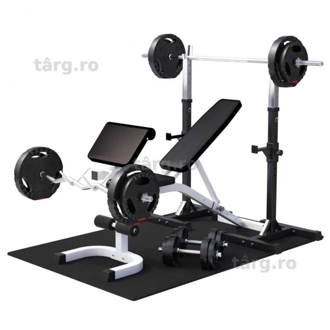 Banca Reglabila  Scott +  GREUTATI 100KG , Saltea Protectie