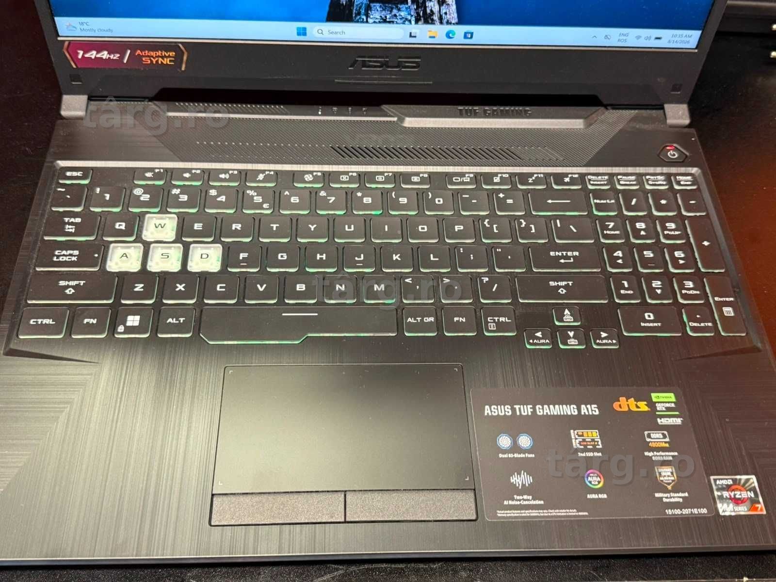 HOPE AMANET P2- Asus TUF Gaming A15 / Amd Ryzen 7 744SHS  / 16GB Ram / 512GB SSD 4