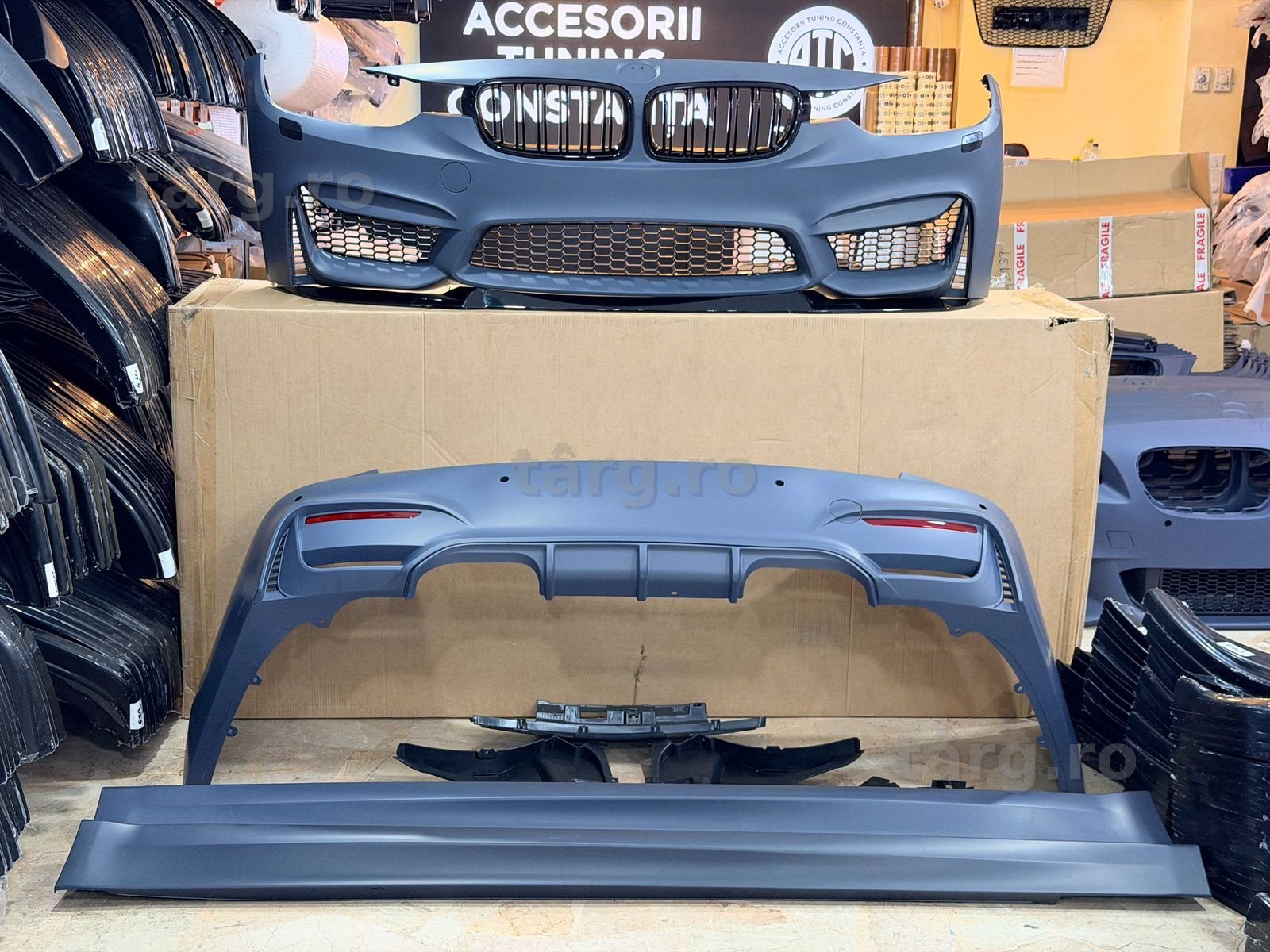 Pachet M3 Design Bmw F30 Seria 3 Bara Fata + Spate + Praguri