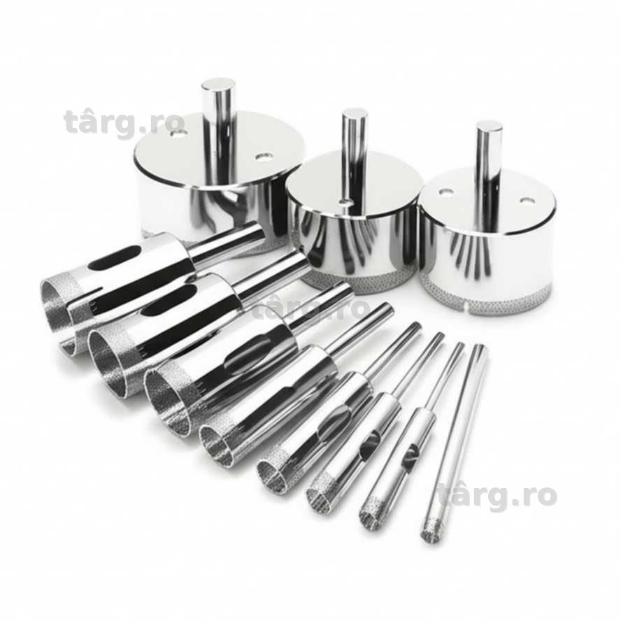 Set 10 carote diamantate pentru gaurit gresie faianta sticla 6-68mm