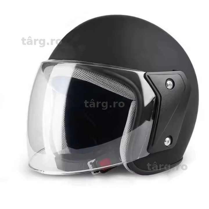 Casca Scuter/Moto/ATV Open Face, Marime Universala, Negru, NOU