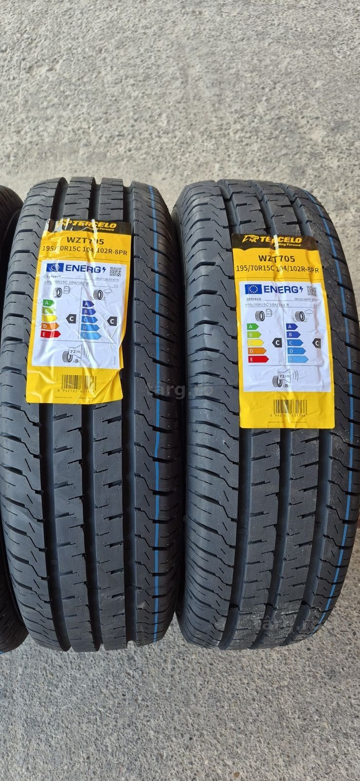 4 anvelope vara noi Tercelo 195/70/15 C ,dot 2025.Pretul este pe bucat 2