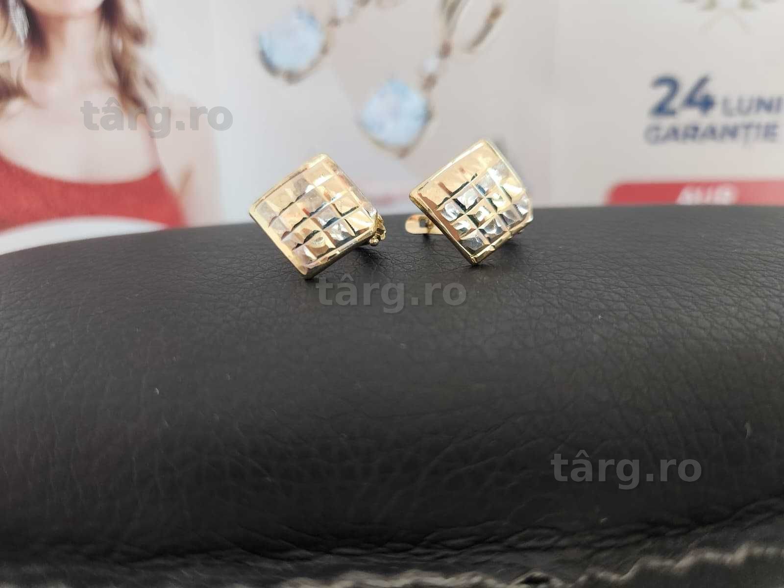 Cercei aur 14k 1.74gr [B. 68155.13 Ag2 Tudor] Garantie 2 ani! 2