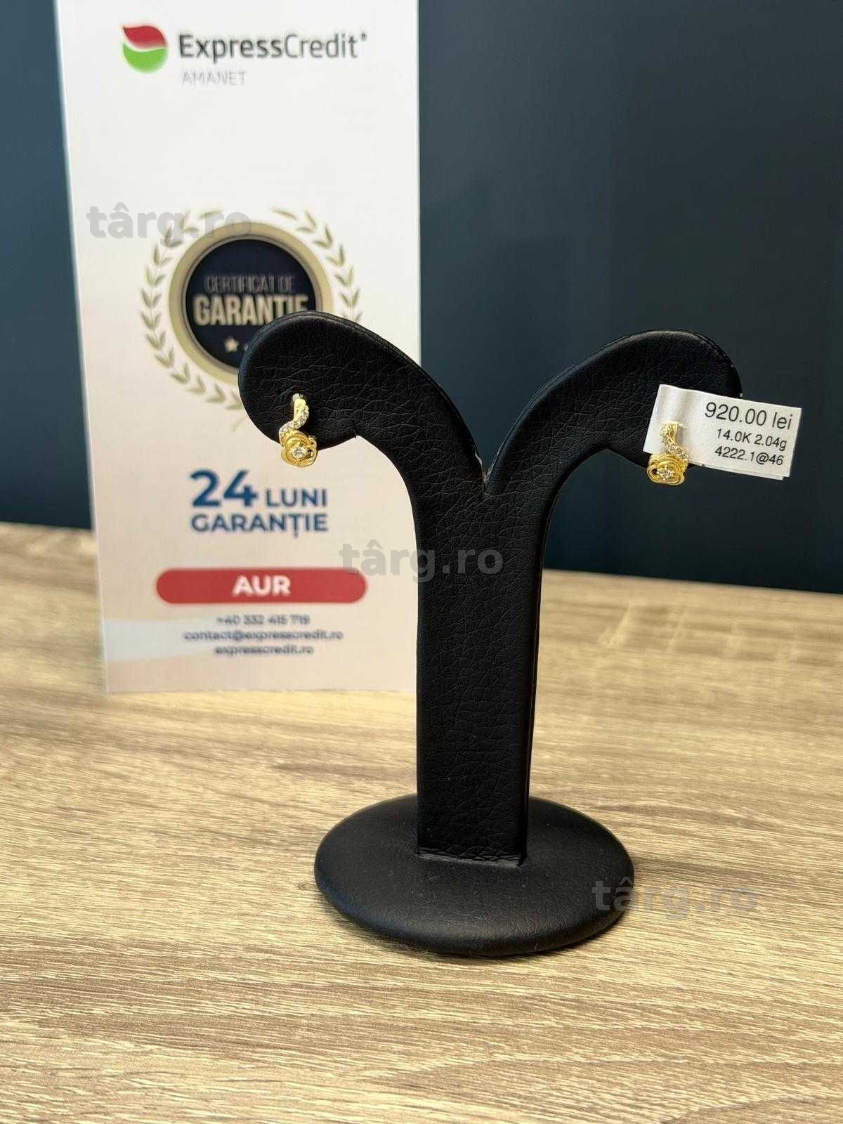 (AG51) Cercei 14k 2.04g b4222 - Garantie 2 ani!