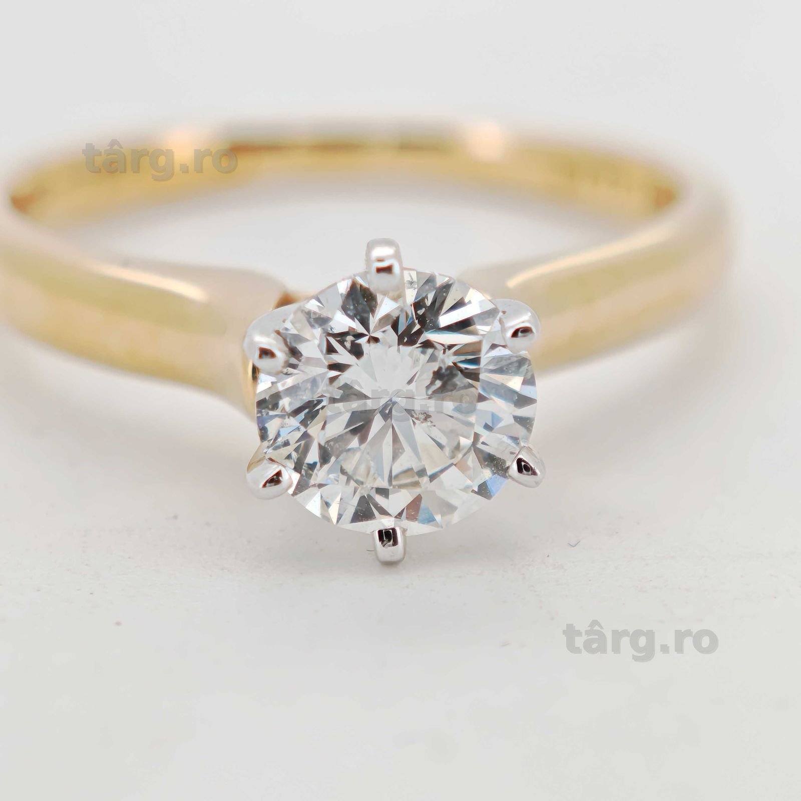 Inel 14k diamant natural 1.14ct certificat EGL USA