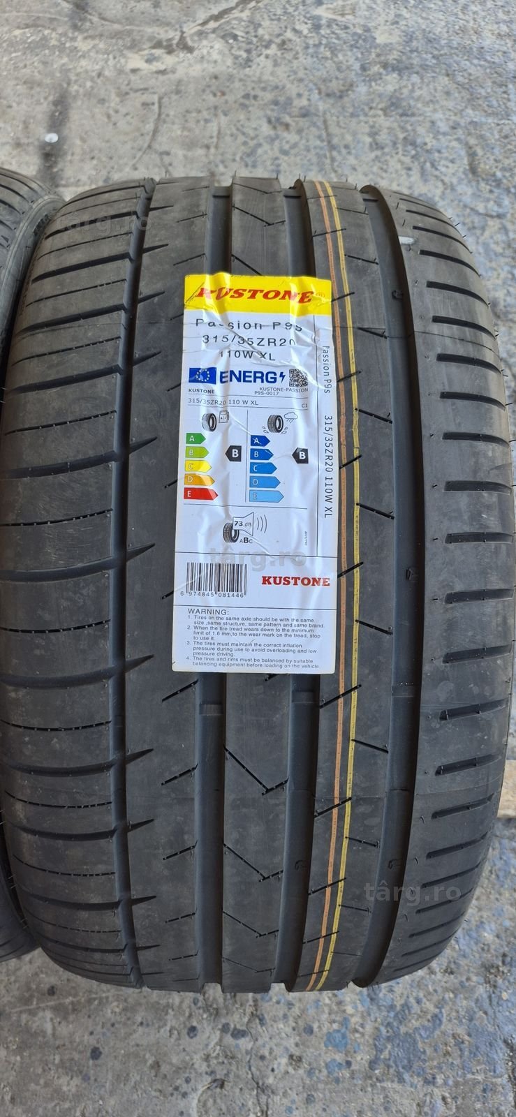 2 anvelope vara noi Kustone 315/35/20,dot 2025.Pretul este pe bucata. 2