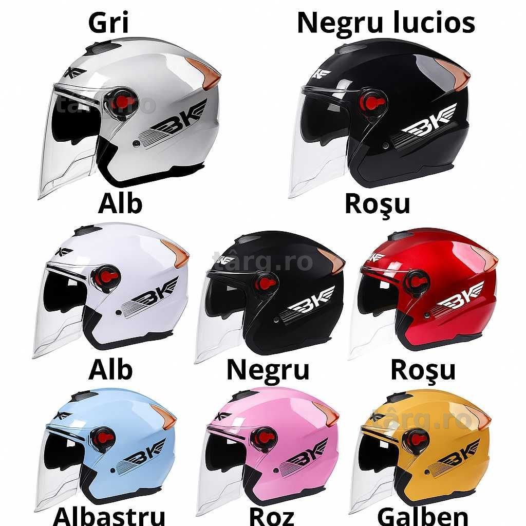 Casca Moto/Scuter/ATV, viziera dubla, marime universala, Alb 3