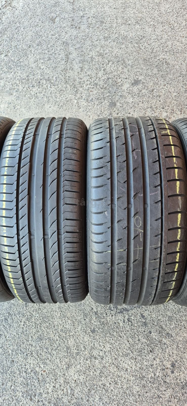 4 anvelope vara Continental,fata ca noi 225/40/18,spate 15% uzura 255/35/18.Pretul este pe bucata. 2