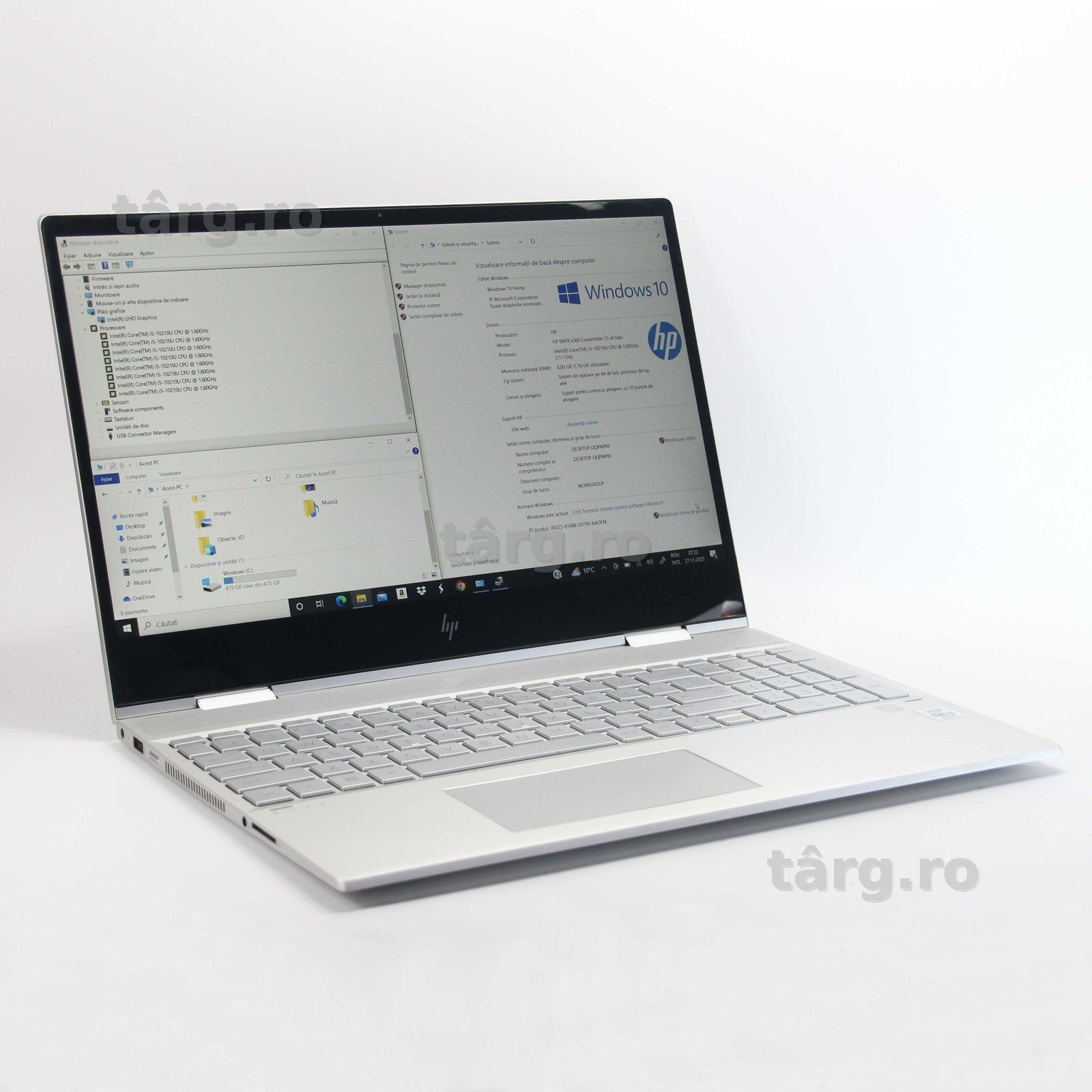 HP ENVY 360, i5-10210U, 512 Gb SSD/ 8Gb RAM - Amanet FRESH Galati