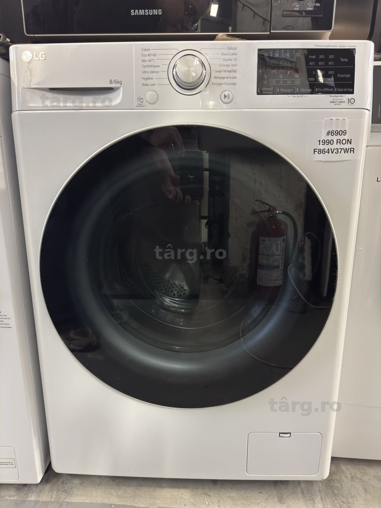 Mașină de spălat rufe cu uscător LG F864V37WR