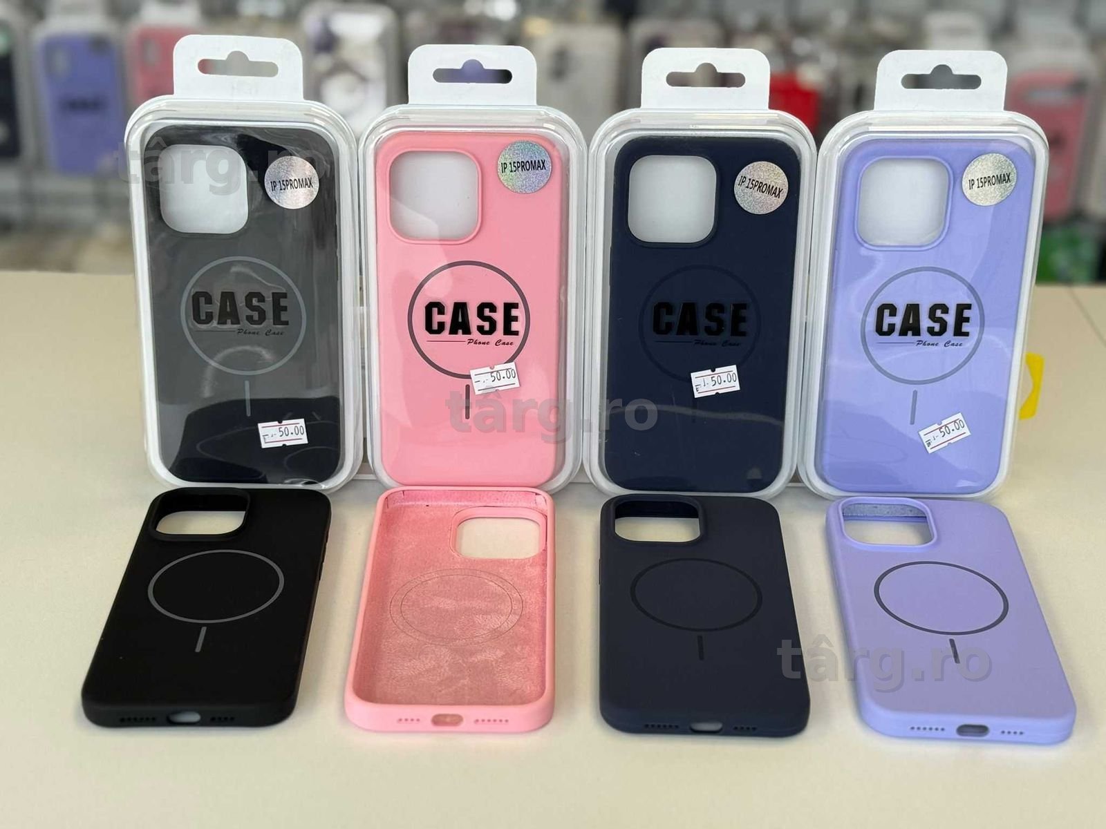 Husa silicon cu MagSafe, folie, cablu, incarcator iPhone 15 Pro Max 2