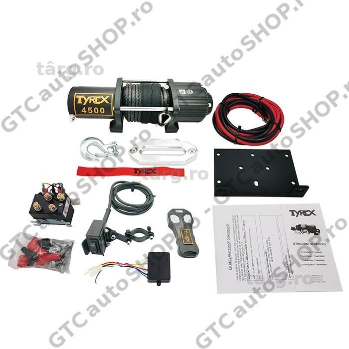 troliu tyrex 4500sp atv cablu sintetic