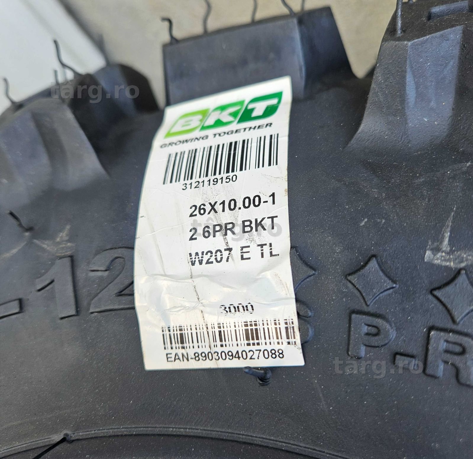 26x10.00-12 6 pliuri Anvelope ATV marca BKT M+S 4