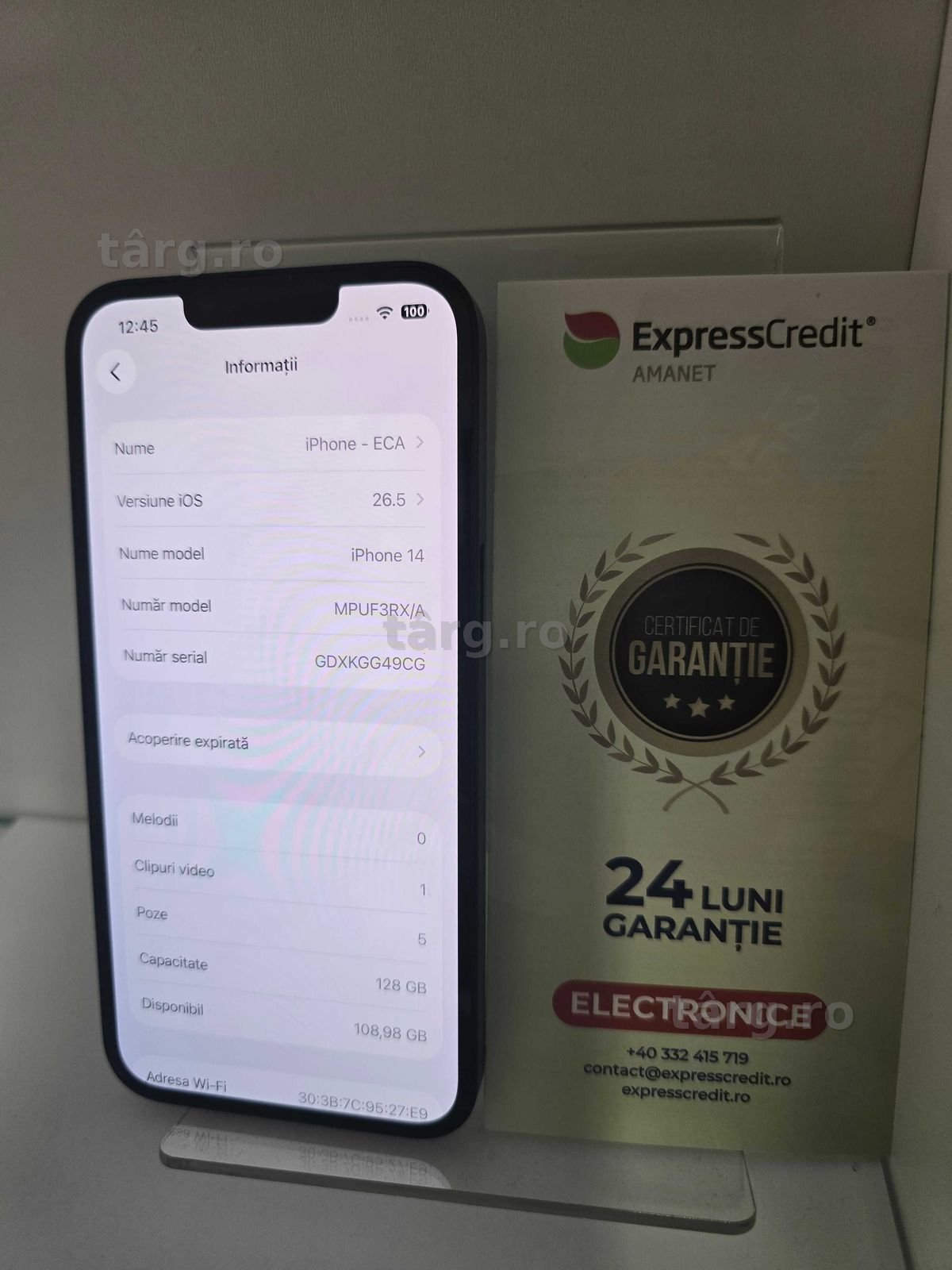 Telefon Iphone 14 (Ag 29 Siraj ) / B35084 .  Garantie 2 Ani !! 2