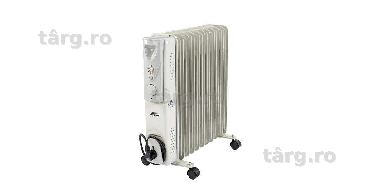 Radiator cu ulei Leziter Norde 11 piese, 1000/1500/2500 W, alb