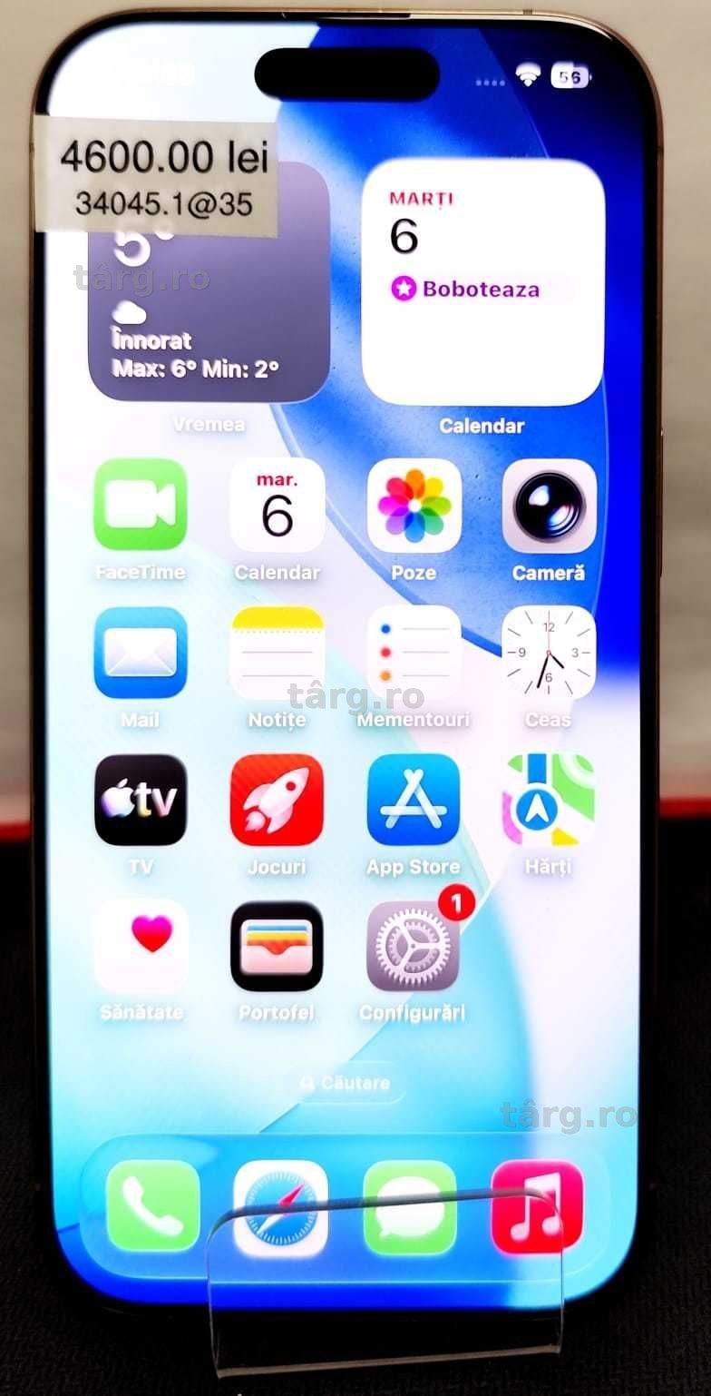 Telefon  IPhone 16 Pro (AG35 B34045.1) 2 ANI GARANTIE!