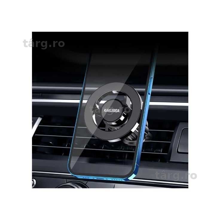 Suport Auto MagSafe, montaj Ventilatie, 360°, Magnetic Ring, PullClip 4