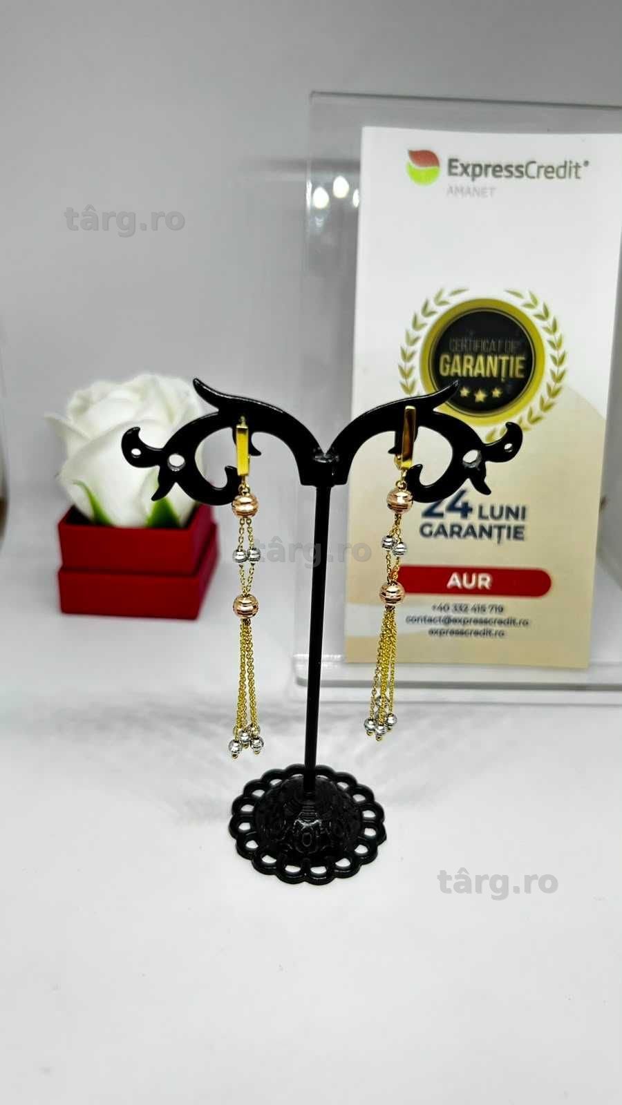 Cercei Aur 14K 4.49g (AG1 Alexandru B54095.4) - Garantie 2 ani!