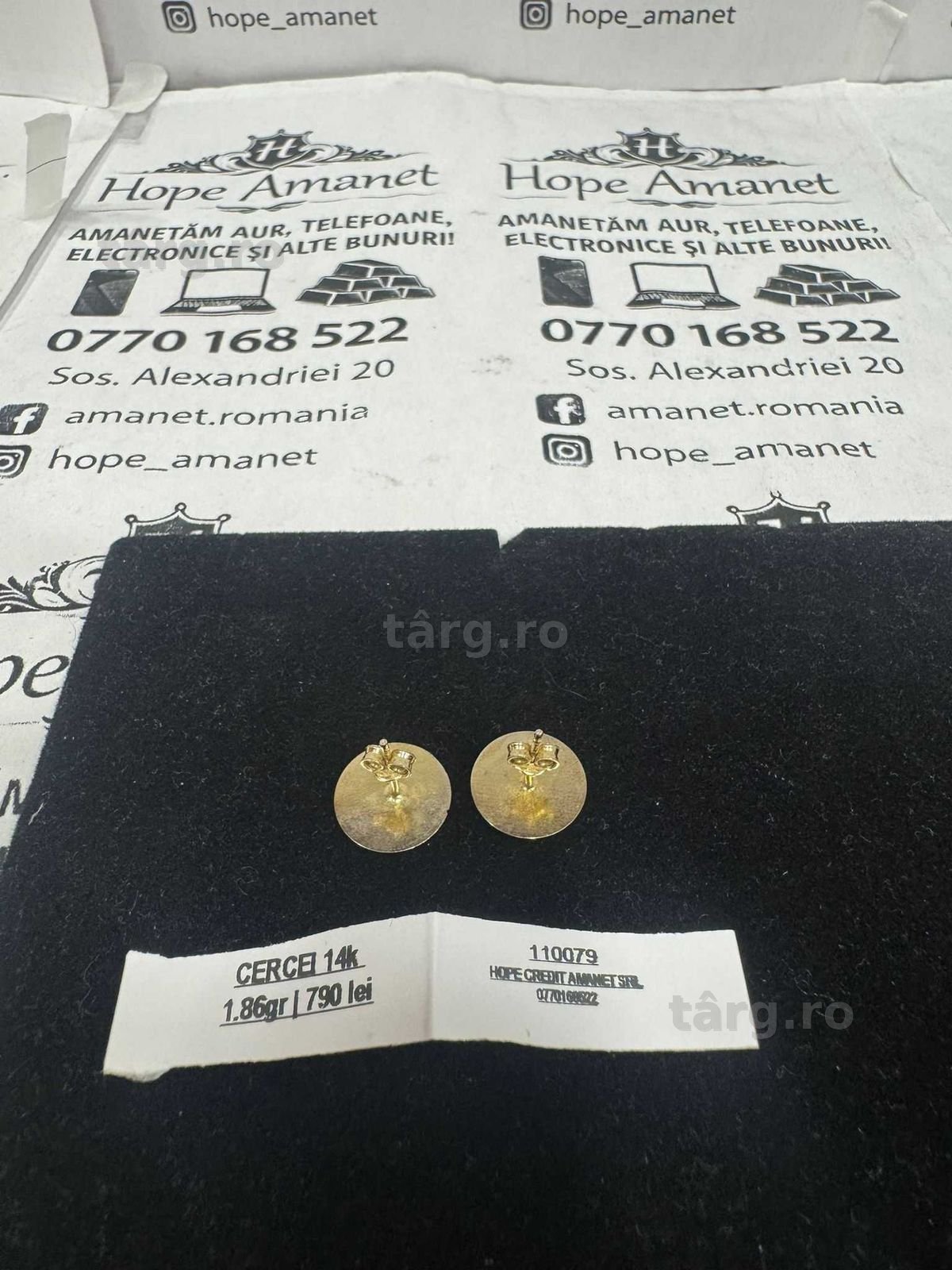 Hope Amanet P1/Cercei din aur 14k/Cod 110079 2
