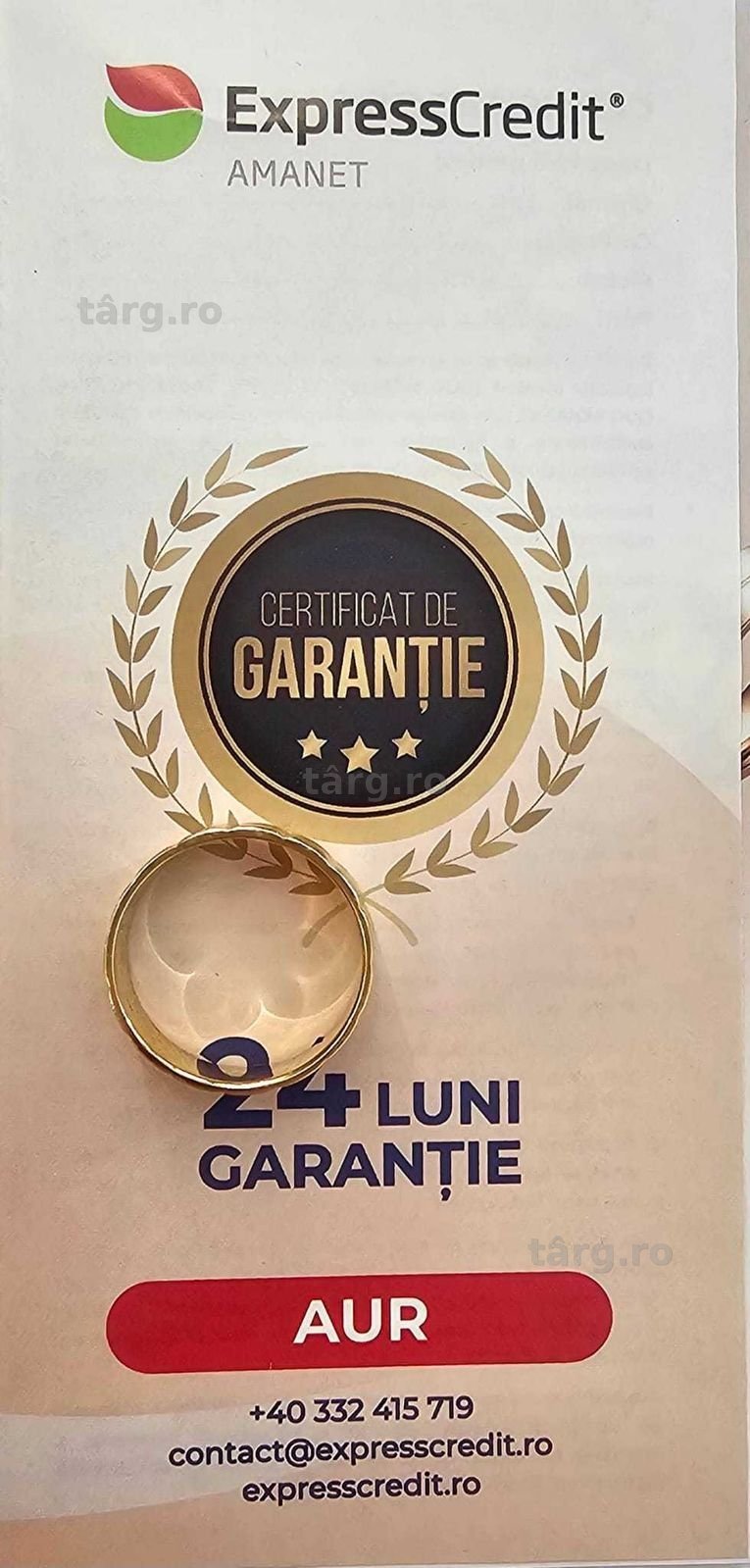 Verigheta Aur 14K 7.29g(AG35 B:35237.1) Garantie 2 Ani! 3