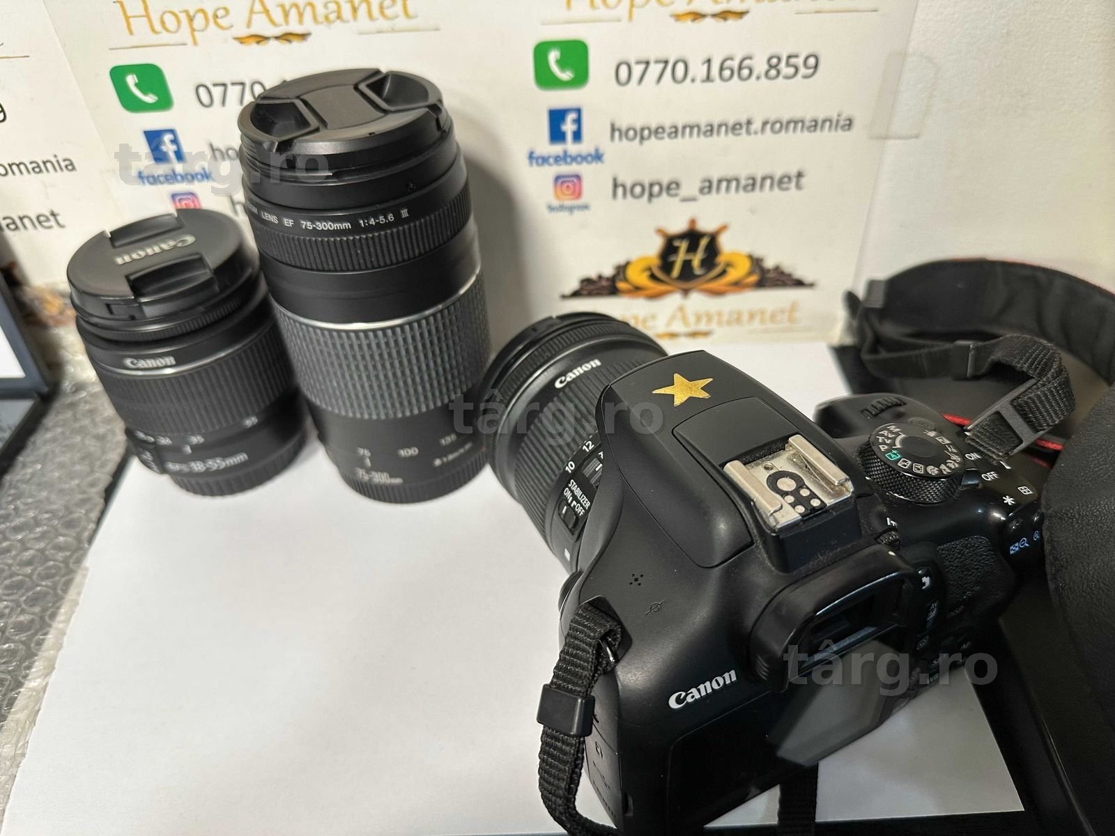Hope Amanet P10/Aparat Foto DSLR Canon EOS 1300D 18 MP + 3 obiective 2