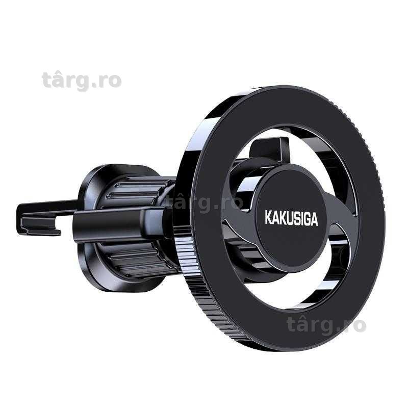 Suport Auto MagSafe, montaj Ventilatie, 360°, Magnetic Ring, PullClip 2