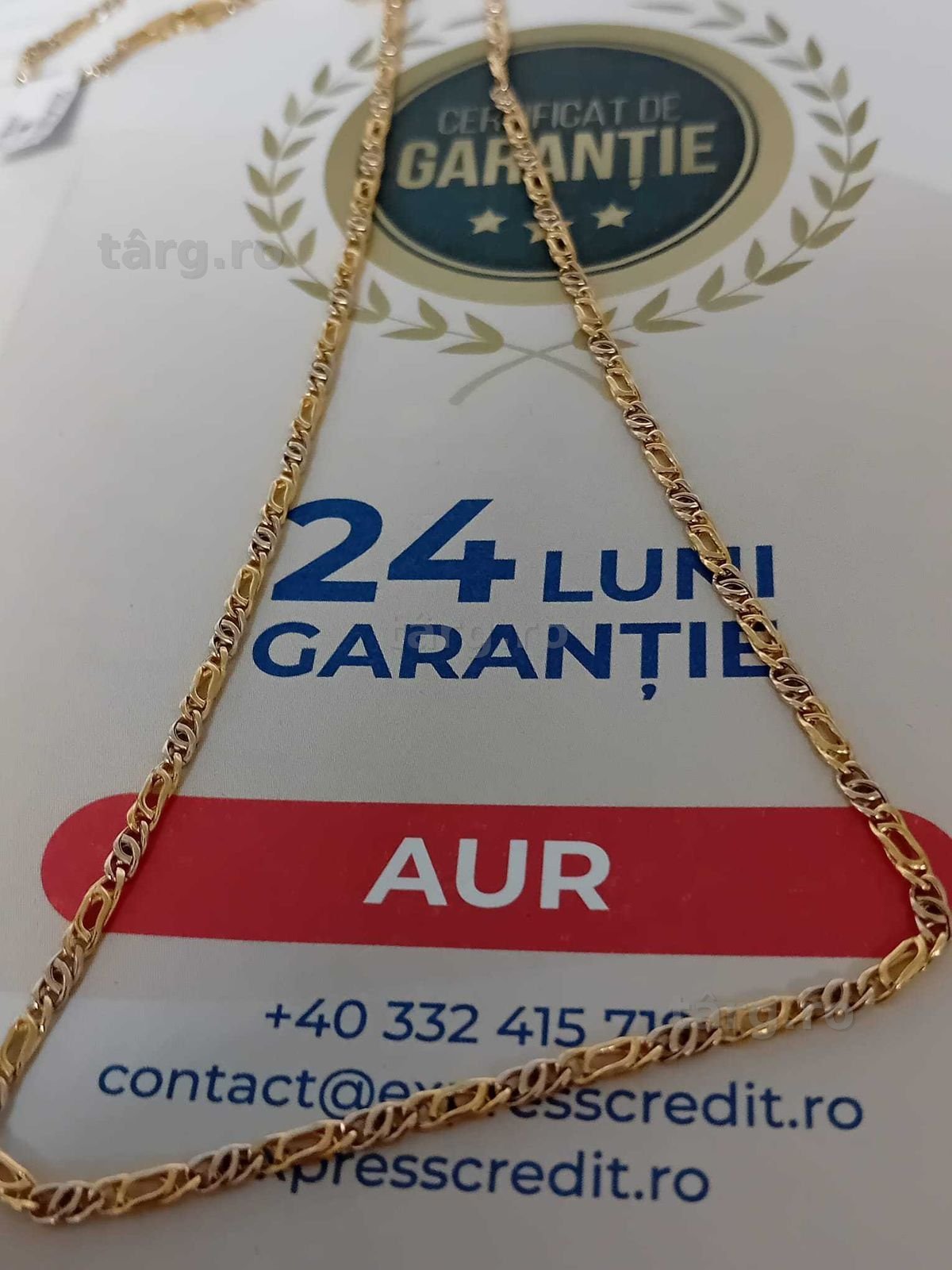 Lant aur 18k [Tomesti-b:33202.1]-Garantie 2 ani! 2