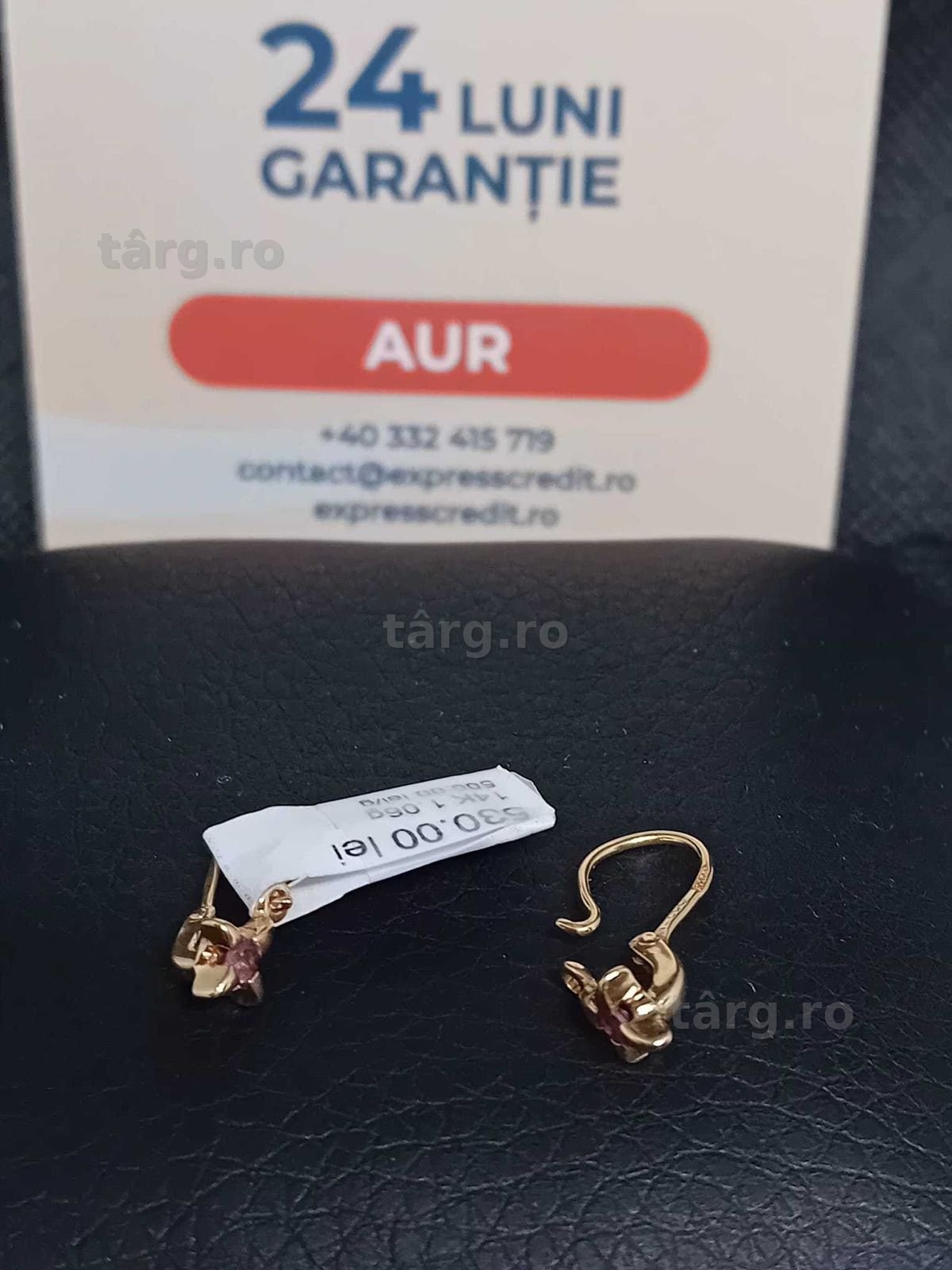 Cercei aur 14k 1.16g (B.25113 AG31 Barboi) Garantie 2 ani!
