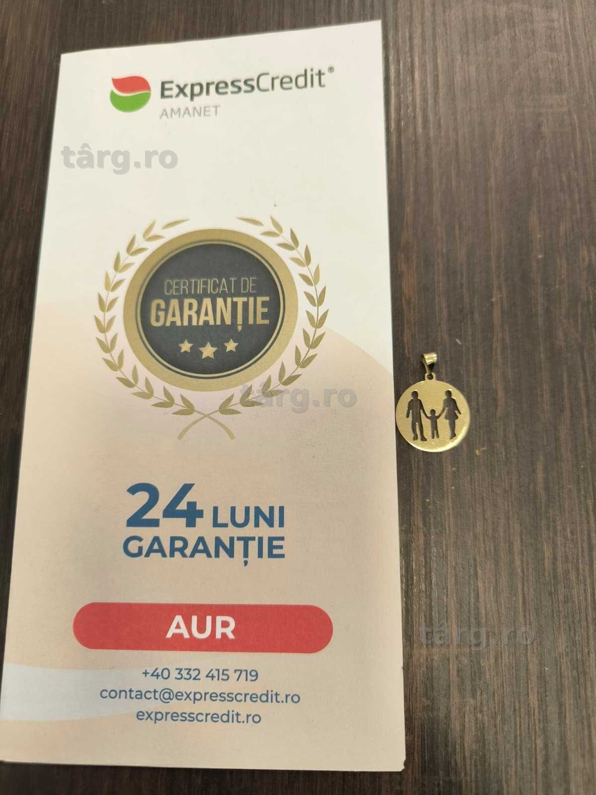 [AG24 Harlau B.44922.1] Pandantiv aur 14K 1.62gr - Garantie 2 ani! 4