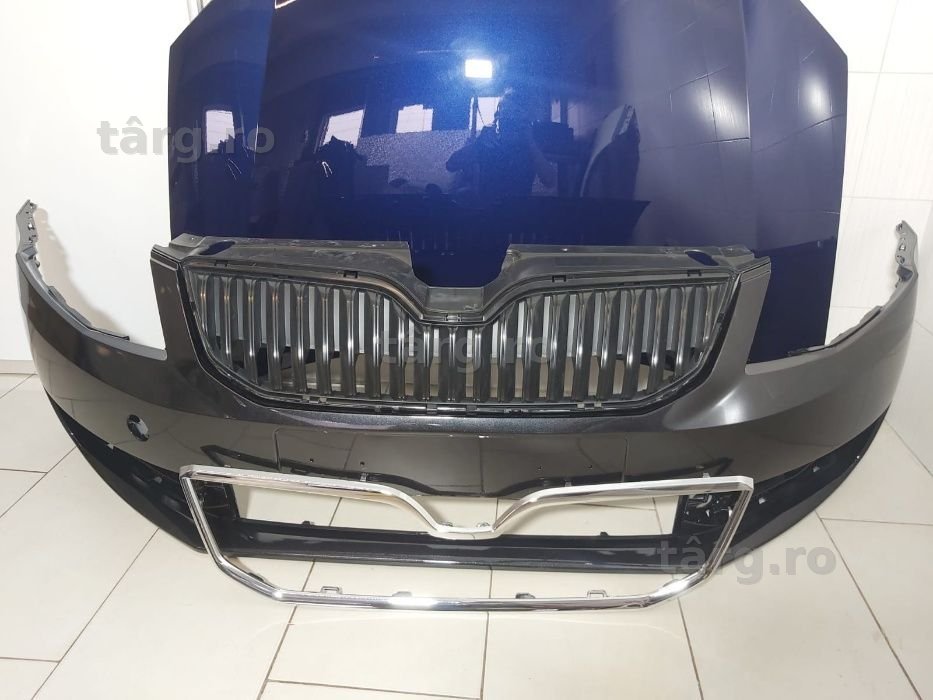 Pachet Bara+Ornament Crom Skoda Octavia 3/III 2013-2017 (Negru)