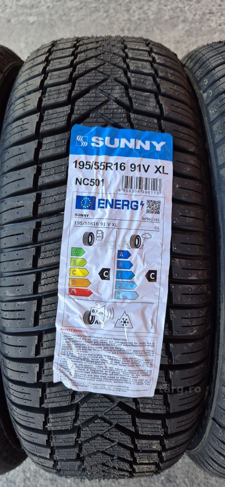 4 anvelope M+S noi Sunny 195/55/16,dot 2025.Pretul este pe bucata. 3