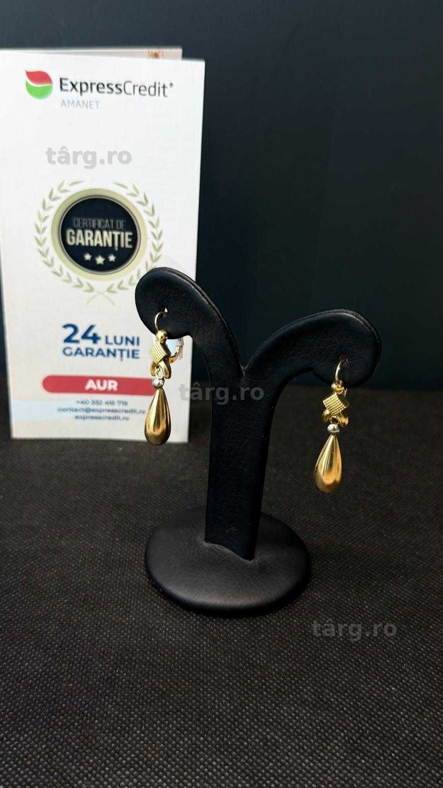 (AG51) Cercei aur 18k 4.87g b1715 - Garantie 2 ani!