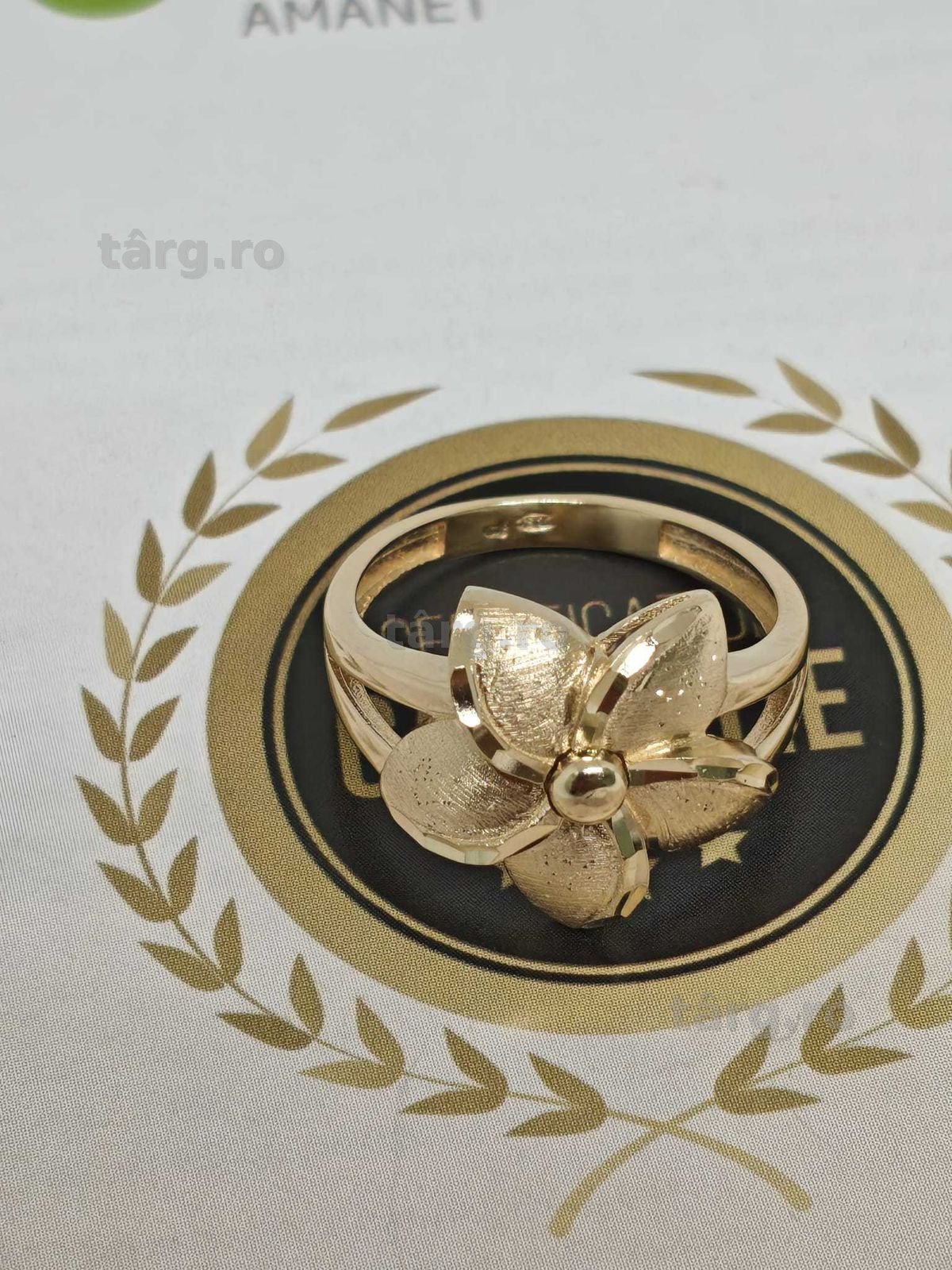 Inel din aur de 14K 3.62gr (Ag43 Falticeni B4115.1) - Garantie/Factura 2