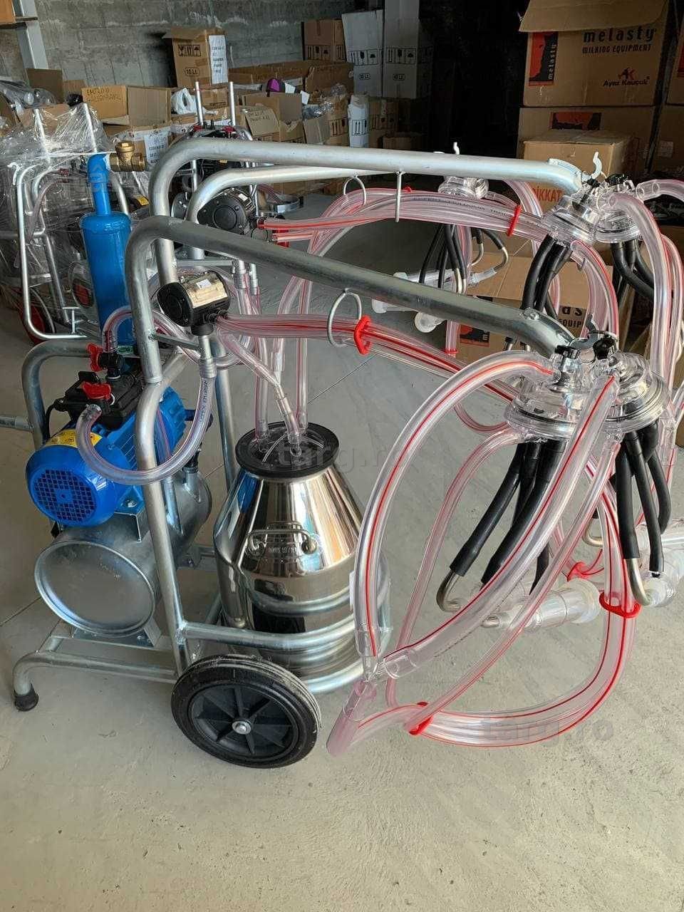 Aparat de muls capre si oi EMT cu 6 posturi si 1 bidon inox 20 litri